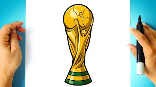 How to DRAW The WORLD CUP TROPHY [upl. by Oakley]