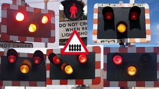 UK Level Crossings With Halogen Lights 2017 [upl. by Yanaton]