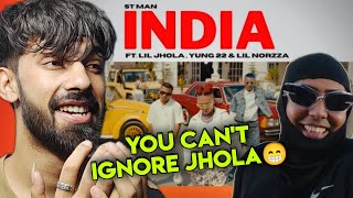 YOU CANT IGNORE JHOLA😁 ST MAN FT LIL JHOLA YUNG 22 amp LIL NORZZA  INDIA Reaction [upl. by Asseral]