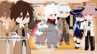 Fandoms react to Dazai  part 4 Bungou stray dogsBSD  gacha club  read desc [upl. by Dania762]