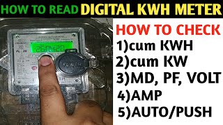 HOW TO CHECK DIGITAL ELECTRIC METER READINGKWH METER READING [upl. by Bobbye65]