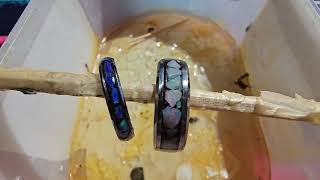 finished Opal inlay ringd [upl. by Aicatsana]