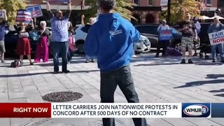 🚨USPS CARRIERS PROTEST HOMELESS LETTER CARRIERS [upl. by Luwana195]