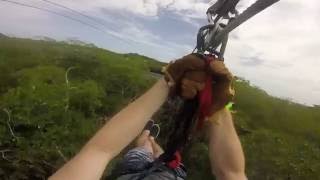 Extreme Zipline w Matthew  Mahogany Bay Honduras [upl. by Hoeg]