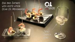 Spanish Tapa Eggs Prawns and olives [upl. by Neemsaj]