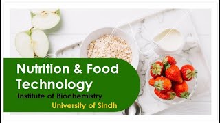 Nutrition amp Food Technology Program at University of Sindh Offered by the Institute of Biochemistry [upl. by Tristam]