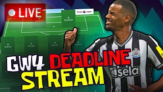 FPL GW4 DEADLINE STREAM  Haaland vs Salah C 😱  Fantasy Premier League 2425 [upl. by Reade]