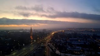 Timelapse zonsopkomst boven Nijmegen vanaf hotel van der Valk in Lent [upl. by Eibo]