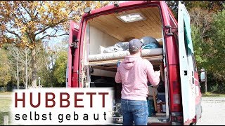 Hubbettgestell selbst gebaut  Camper Van mit Motorradgarage  Vanlife Hubbett [upl. by Centonze816]