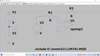 Simulation of LM741 inverting amplifier in LTspice [upl. by Riccardo]