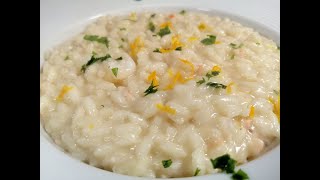 Risotto agli scampi  Ricetta con fondo di crostacei [upl. by Kanter]