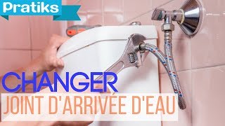 Comment changer le joint darrivée deau des toilettes [upl. by Sirehc]