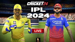 IPL 2024 CSK vs RCB T20 Match  Cricket 24 Live  RtxVivek [upl. by Eliezer]