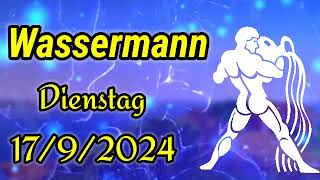 horoskop Wassermann Dienstag 17 September 2024 [upl. by Kathryn]