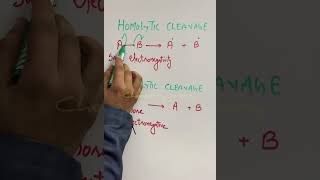 Homolytic and Heterolytic fissions  shortsNeet [upl. by Moyer]