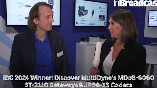 IBC 2024 Winner Discover MultiDyne’s MDoG6060 ST2110 Gateways amp JPEGXS Codecs [upl. by Abott]