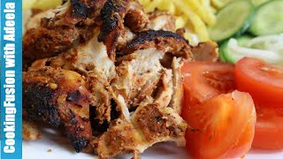 Chicken Doner Kebab RecipeHome made chicken Doner kabab in Oven Cookingfusion with Adeela [upl. by Minda]