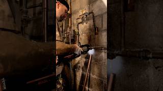 Finishing the Job Sealing a Leaking Boiler Line with ProPress Fittings Plumbing Hack asmr shorts [upl. by Elyse]