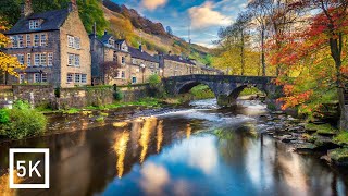 Hebden Bridge In England  5K HDR Walking Tour of the 4th Funkiest Town in the World [upl. by Oirad867]