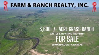 3600 Acre Grass Ranch FOR SALE Cattle amp Hunting Property Seward County Kansas [upl. by Onirotciv]