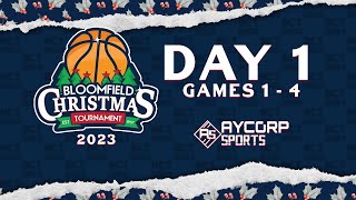 Bloomfield Christmas Tournament 2023  Day 1  Games 1  4 [upl. by Audun]