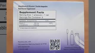 Relumins 2000mg Advance Glutathione 8 Sessions Injection [upl. by Yesdnik]