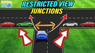 RESTRICTED VIEW JUNCTIONS DRIVING  Closed Junctions With Blind Views [upl. by Alisan451]