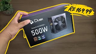 Fonte Duex DX 500 500W 80 Plus Bronze  DX500FSE  UNBOXING [upl. by Ocnarfnaig]