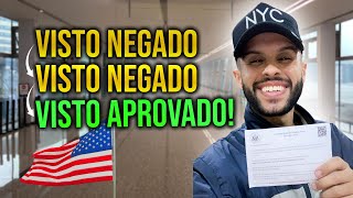 DEPOIS DE DUAS NEGATIVAS APROVADO O VISTO AMERICANO [upl. by Nnylyar]