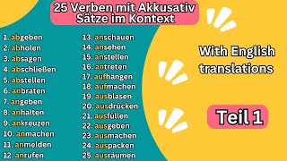 Verben mit Akkusativ Beispielsätze Separable Verbs in German [upl. by Hy611]