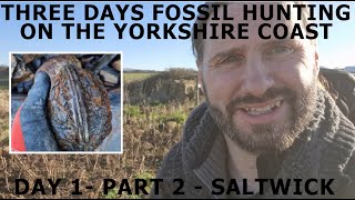 3 DAYS fossilhunting ON THE yorkshirecoast FINDING jurassic fossils SALTWICK BAY WHITBY Part 2 [upl. by Alad]