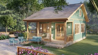 400 sqft  Tiny House Design 6 x 6 m  20 x 20 Ft  Cozy Home Living [upl. by Fanning]