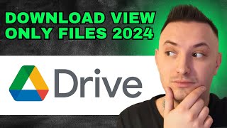 How To Download View Only Video File From Google Drive In 2024  QUICK GUIDE [upl. by Inahs]