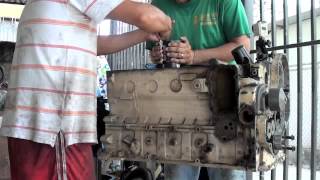 Rebuilding Cummins Marine 6b 6bt 6bta diesel for fishing boat in Costa Rica [upl. by Ovatsug]