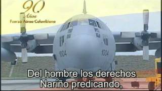 HIMNO NACIONAL de Colombia con imagenes Fuerza Aerea Colombiana [upl. by Vish]