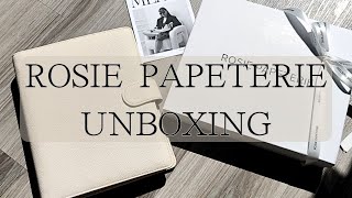 Rosie Papeterie Vegan Apple Leather A5 6 Ring Binder Unboxing and Review  Planner Refresh [upl. by Enilekcaj]