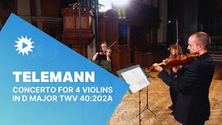 TELEMANN Concerto for 4 Violins in D major TWV 40202a [upl. by Llezniuq498]