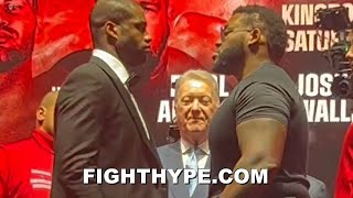 JARRELL MILLER HULKS UP ON DANIEL DUBOIS amp STARES HIM DOWN DURING INTENSE FACE OFF [upl. by Lalla]