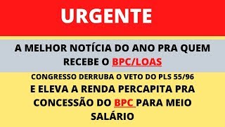 CONGRESSO DERRUBA O VETO E ELEVA A RENDA PER CAPITA PRA CONCESSEÇÃO E MANUTENÇÃO DO BPC PARA MEIO SA [upl. by Fitton620]