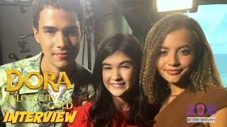 INTERVIEW Isabela Moner amp Jeff Wahlberg talk about filming quotDora and the Lost City of Goldquot [upl. by Nailliw]