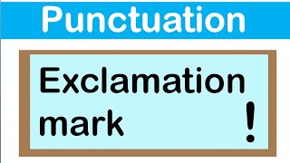 EXCLAMATION MARK  English grammar  How to use punctuation correctly [upl. by Berck]