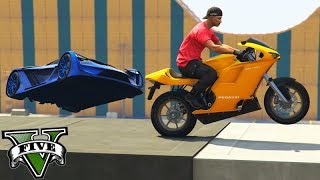 GTA V Online MOTO vs SUPER CARROS  MITEI 2x DE MOTO [upl. by Batsheva]