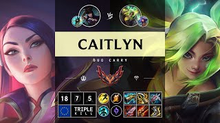 Caitlyn ADC vs Zeri Triple Kill Legendary  EUW Grandmaster Patch 1415 [upl. by Enieledam]