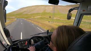 Busdriving in Iceland Grundarfjörður  Borgarnes road 54 part 1 Scania Touring [upl. by Rastus]