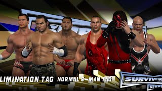 Matt Hardy amp Randy Orton amp Bautista vs Kane amp Rob Van Dam amp Kurt Angle  WWE Smackdown vs Raw 2007 [upl. by Anilyx]