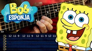 Bob Esponja Guitarra Tutorial  SpongeBob Theme Guitar Tutorial  TABS Christianvib [upl. by Strander]