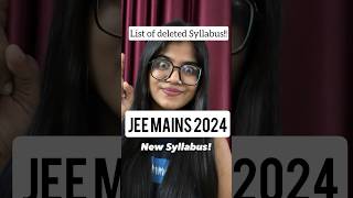 JEE Mains 2024 Complete Deleted Syllabus in 10 seconds 🔥 jee2024 jee pw [upl. by Rexford939]