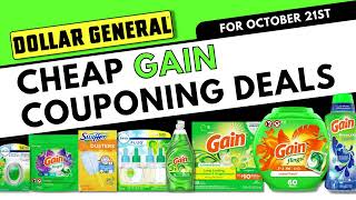 Dollar General Gain Couponing Deals for October 21st [upl. by Ocsinarf]