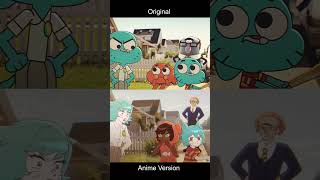 The Amazing World of Gumball Original vs Anime part 2 FASH Animation [upl. by Stronski]