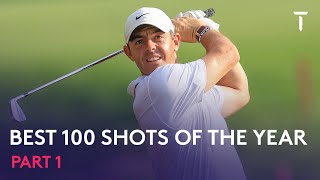 Best 100 Golf Shots Of The Year  Part 1 [upl. by Eardnaed56]